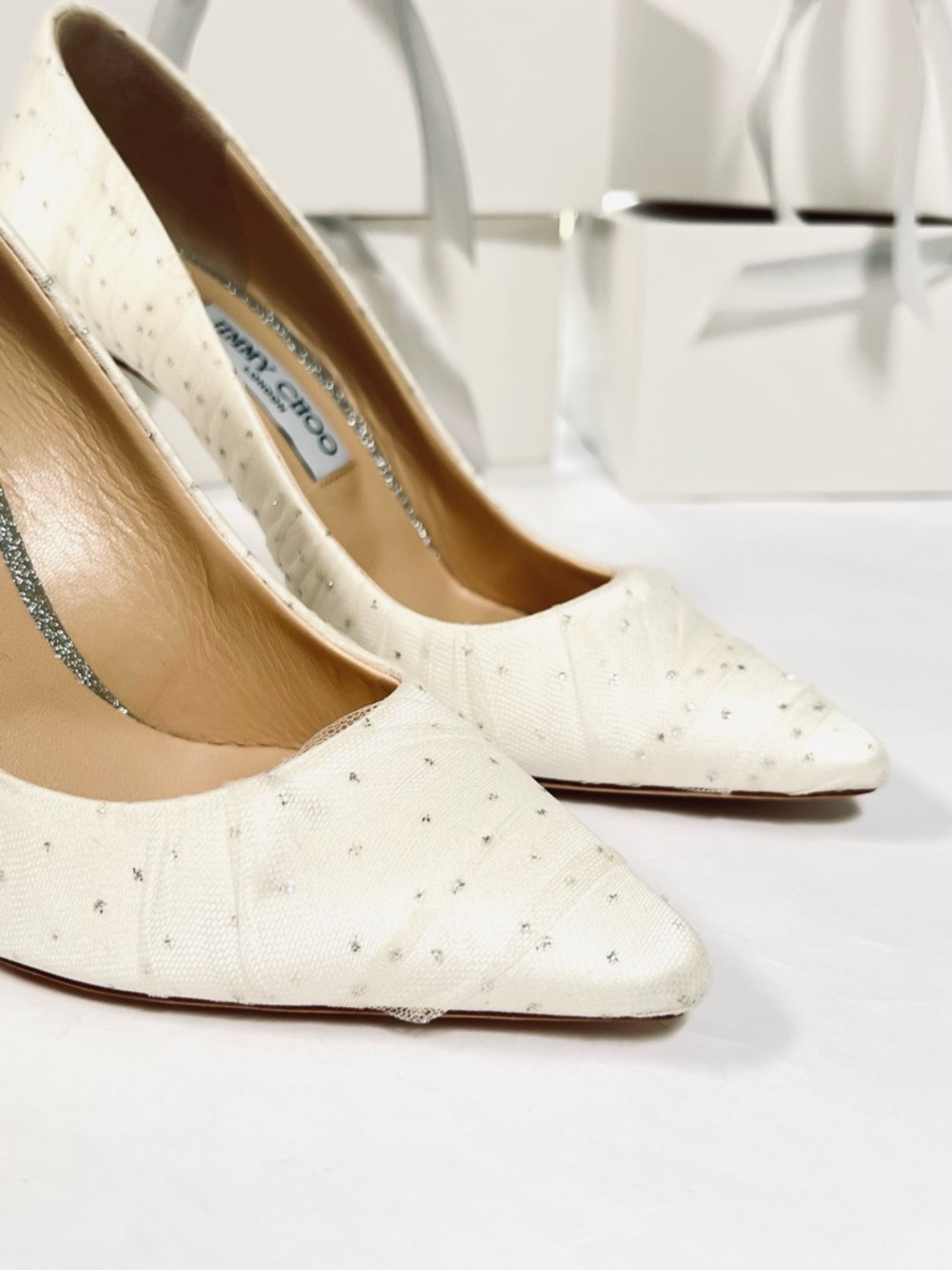 Jimmy Choo Romy 100 glitter polka dots pumps - Picture 13 of 16